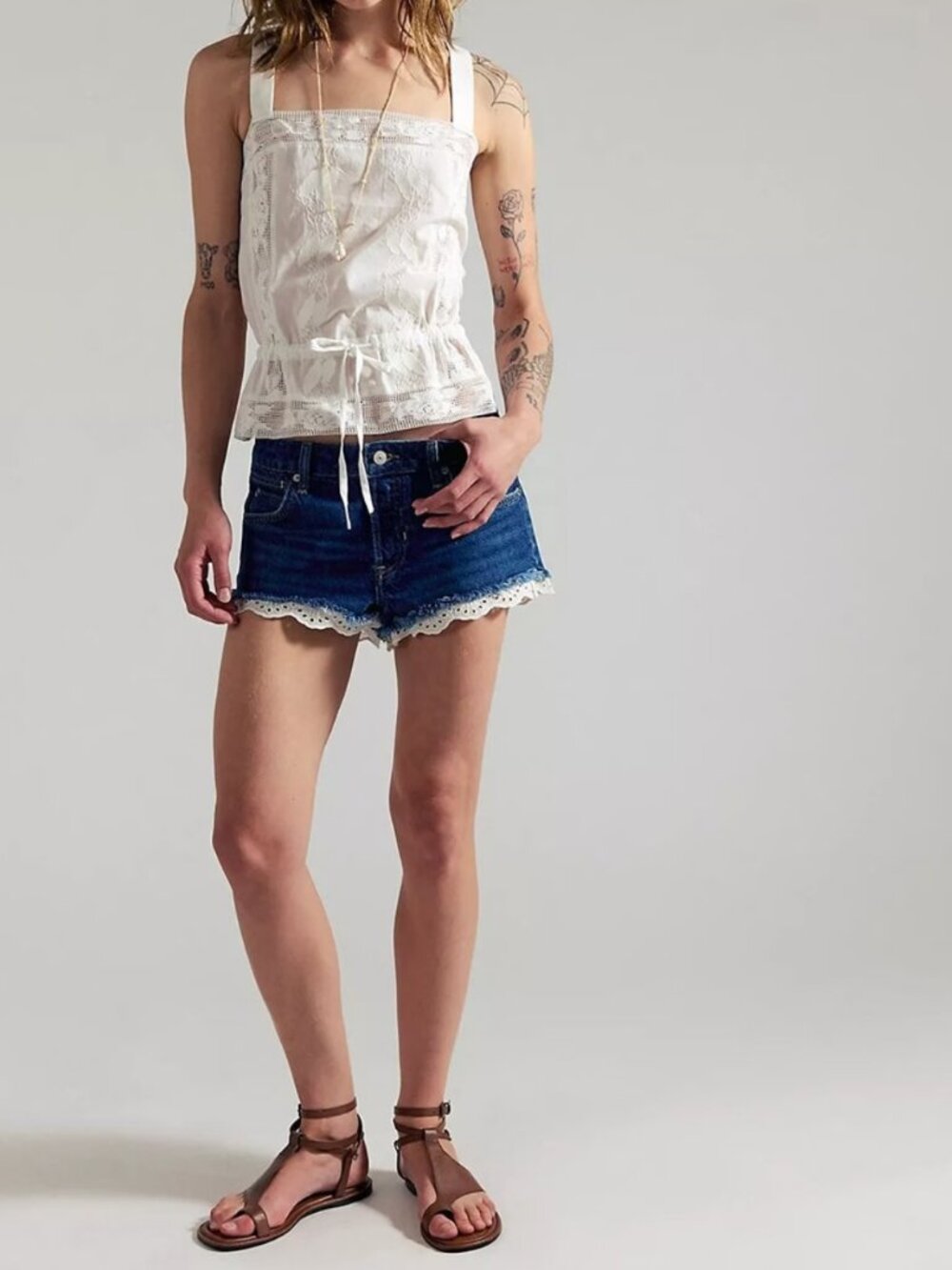 NWT Free People Cali Lace Shorties in That Girl